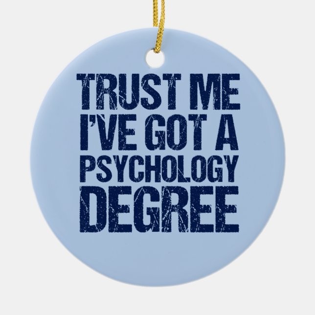 Funny Psychology Abschluss Weihnachten Keramik Ornament (Vorne)