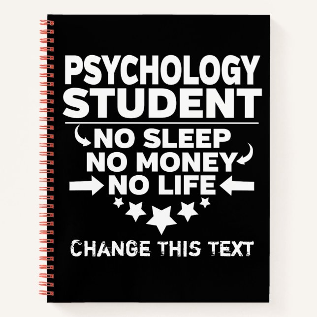 Funny Psychology Uni Student kein Leben oder Geld Notizbuch (Vorderseite)