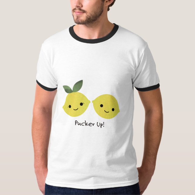 Funny Pucker Up Lemons T-Shirt (Vorderseite)