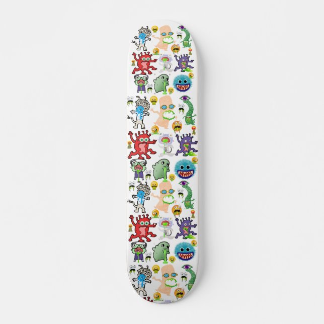 Funny Puff Kreaturen und Monster Skateboard (Vorne)