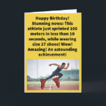 Funny Puff No Small Feet Happy Birthday Karte<br><div class="desc">Es wäre einfach, die Konkurrenz zu halten, wenn Sie einen 27-Schuh in der Größe tragen! Ich war immer fasziniert von der Phrase "Keine kleine Leistung", vielleicht weil meine eigenen Füße hübsch schlampig sind. Ich hoffe, Sie mögen dieses Konzept, und denken Sie daran, dass ich derjenige bin, der Ihnen diese Geschichte...</div>