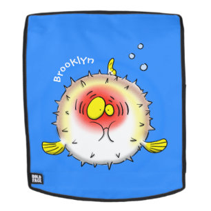 Funny Puffer Fish porcupfish Cartoon Rucksack