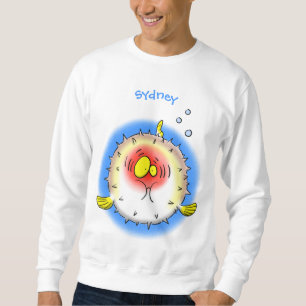 Funny Puffer Fish porcupfish Cartoon Sweatshirt