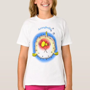 Funny Puffer Fish porcupfish Cartoon T-Shirt