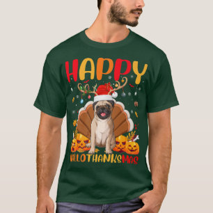 Funny Pug Dog Lover Happy Pug Hello ThanksMas T-Shirt