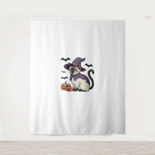 Funny Pumpkin Bat Hexenkostüm Cat Halloween Tank Wandteppich