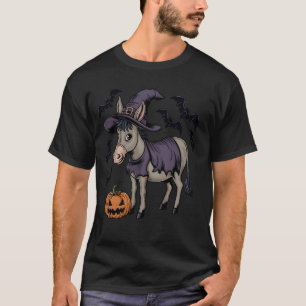 Funny Pumpkin Bat Hexenkostüm Donkey Halloween T-Shirt