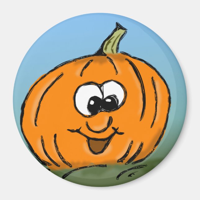 Funny Pumpkin Face Magnet (Vorne)