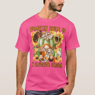 Funny Pumpkin Gewürz für Frauen Sonnenblumen Autu T-Shirt