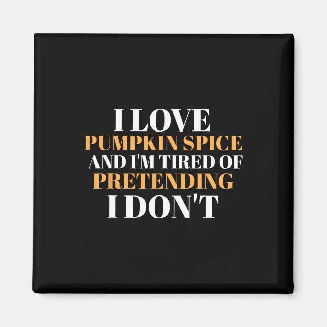 Funny Pumpkin Gewürzfreund oder Husbynd Gag Joke Magnet (Vorne)
