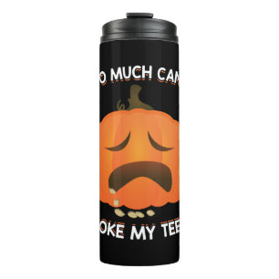 Funny Pumpkin Halloween Candy Gift Thermosbecher