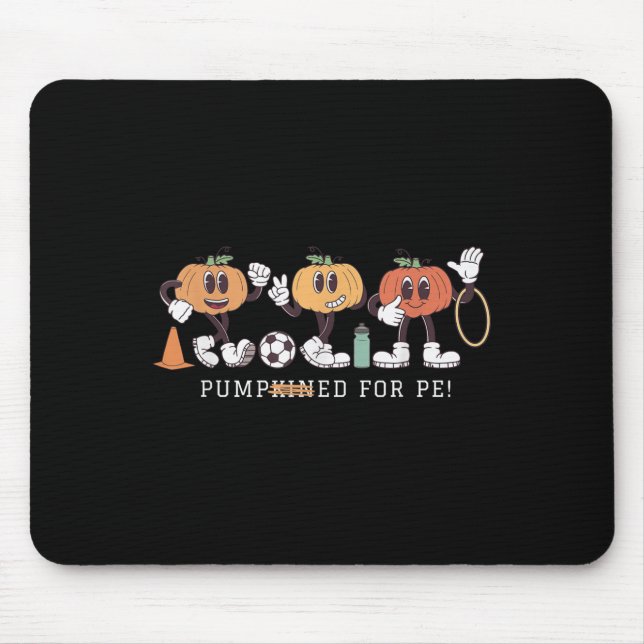 Funny Pumpkin Pe Teacher Team Physische Bildung A Mousepad (Vorne)