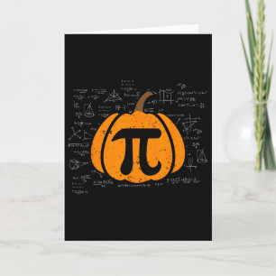Funny Pumpkin Pie Math Teacher Halloween Thanksgiv Karte
