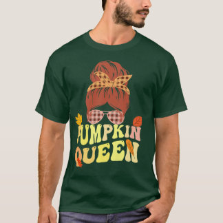 Funny PUMPKIN QUEEN Halloween Carver Lady Fall Car T-Shirt