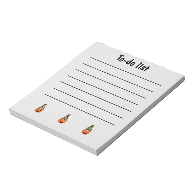 Funny Pumpkin To-do List Notizblock (Rotiert)