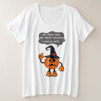 Funny Pumpkin war müde Große Größe T-Shirt