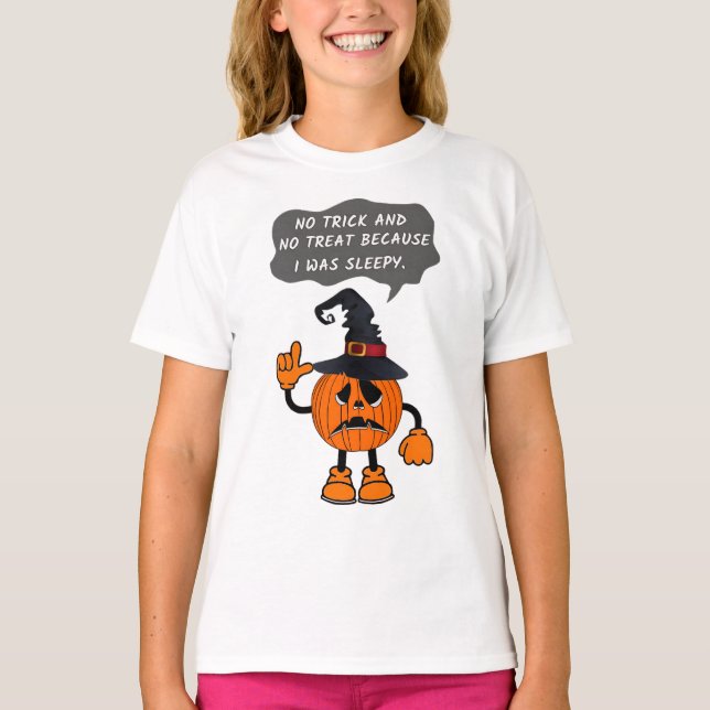 Funny Pumpkin war müde T-Shirt (Vorderseite)