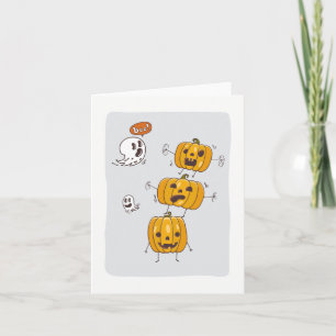 Funny Pumpkins und Ghosts Note Card Karte