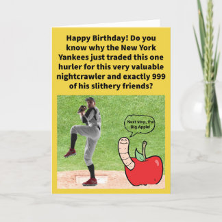 Funny Pun A Pitcher ist einen Geburtstag von 1000 Karte