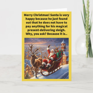 Funny Pun auf dem Haus frohe Weihnachten Karte