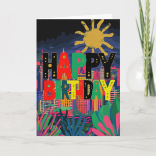 Funny Pun Birthday wünscht Städtethema Gruß Karte
