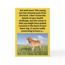 Funny Pun Calf Straying Brunnen