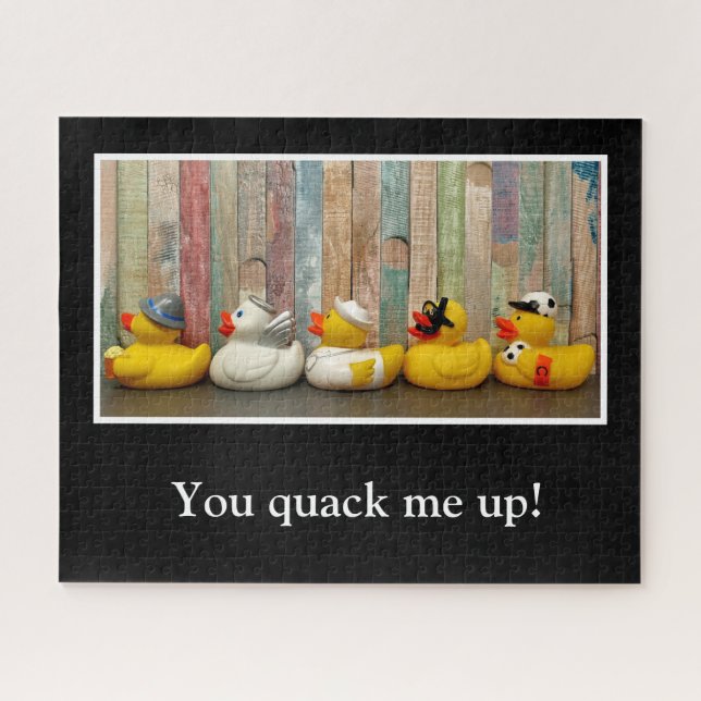 Funny Pun Clever Quack Rubber Duckie Duck Bird (Horizontal)