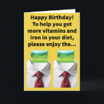 Funny Pun Collared Green Happy Birthday Karte<br><div class="desc">Die meisten Golfer haben ein Bügeleisen, und Sie können sich mit Ihrem Eisen helfen, indem Sie mehr Grüntöne in den Kollagen essen! Einige berufliche Golfer, wie Jack Nicklaus und Arnold Palmer, waren dafür bekannt, starke Unterarme wie Popeye zu haben, aber Pop got seine Hilfe davon, Spinat in Dosen zu essen,...</div>