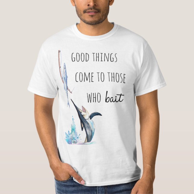 Funny Pun Fishing Zitat Outdoor T - Shirt Geschenk (Vorderseite)