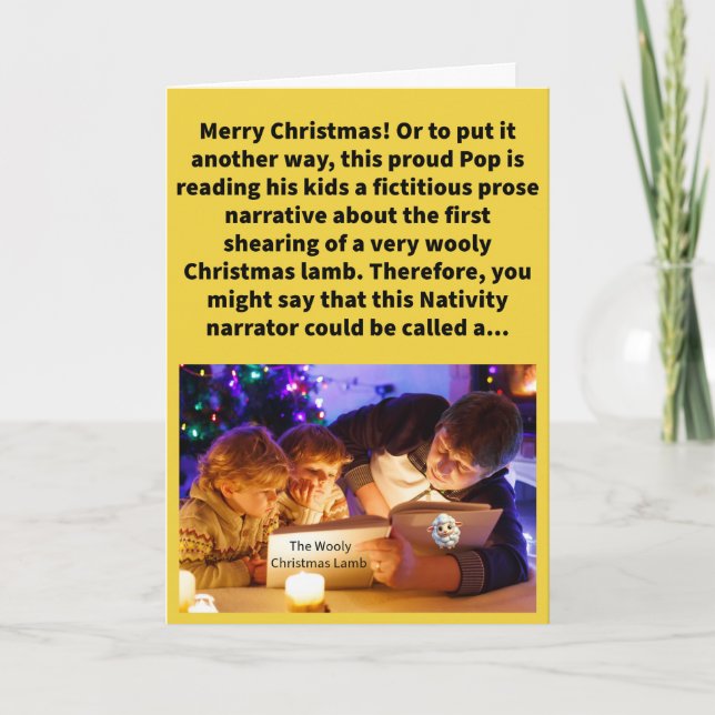 Funny Pun Fleece Novel Vater Frohe Weihnachten Karte (Vorderseite)