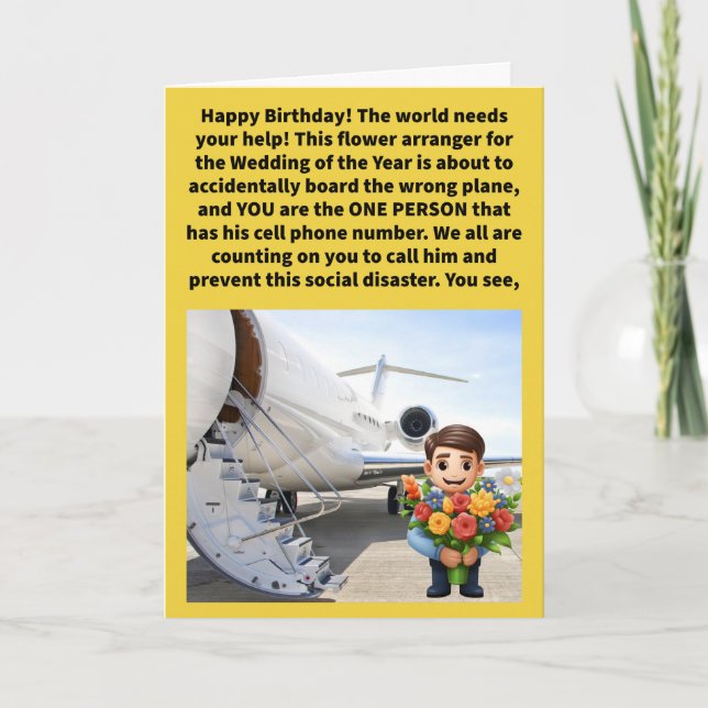 Funny Pun Florist Flyers glücklich Geburtstag Karte (Vorderseite)