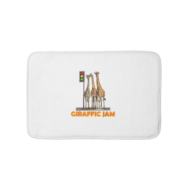 Funny Pun Giraffe Jam Badematte (Vorderseite)