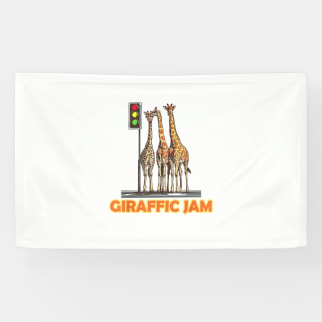 Funny Pun Giraffe Jam Banner (Horizontal)