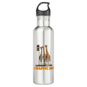 Funny Pun Giraffe Jam Edelstahlflasche