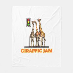 Funny Pun Giraffe Jam Fleecedecke