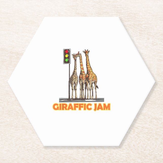 Funny Pun Giraffe Jam Untersetzer (Vorderseite)