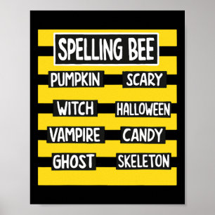 Funny Pun Halloween Kostüm für Lehrer Rechtschreib Poster