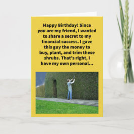 Funny Pun Hedge Fund Manager Happy Birthday Karte