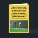 Funny Pun Hedge Fund Manager Happy Birthday Karte<br><div class="desc">Es scheint, dass wir ständig Geschichten über ultra-wohlhabende Menschen hören, die ihr Vermögen durch die Verwaltung von Hedgefonds gemacht haben. Ich für meinen Teil halte es für lobenswert, dass diese sonst normalen Leute diese enormen Vermögen anhäufen können, indem sie sehr gut darin sind, zu wachsen und zu pflegen. Dies sollte...</div>