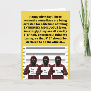 Funny Pun Height of Absurdity Happy Birthday Karte