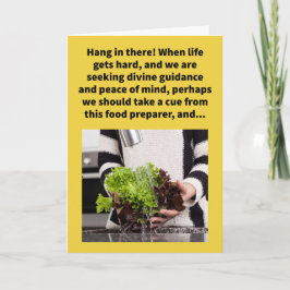 Funny Pun Lettuce Spray Ermutigung Karte