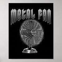 Funny Pun Metall Lüfter für das Kühlung Hard Rock 