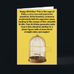 Funny Pun Polly Gone Happy Birthday Karte<br><div class="desc">Hast du je mit dir im Geometry-Unterricht mehr Aufmerksamkeit geschenkt? Man weiß nie,  wann man einem zufälligen Polygonquiz unterzogen wird. In Zeiten wie diesen könnte man einen Weitwinkel für den Wächter benutzen! Genießen Sie diese lustige Wortspielkarte!</div>