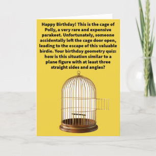 Funny Pun Polly Gone Happy Birthday Karte