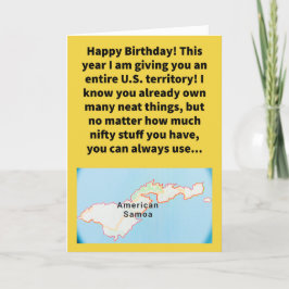 Funny Pun Samoa Happy Birthday Karte