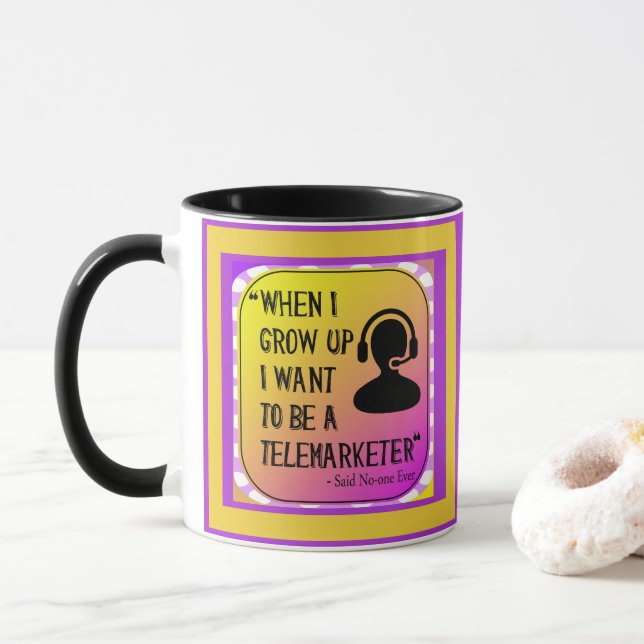 Funny Pun Sarcastic Spaß Fun Gag Geschenk Tasse (Mit Donut)