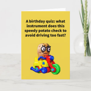 Funny Pun Spud-O-Meter Geburtstag Karte