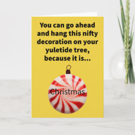 Funny Pun Weihnachten auf Minze Frohe Weihnachten Karte