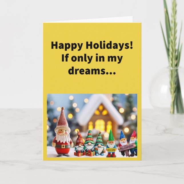 Funny Pun werde ich zu Weihnachten frohe Weihnacht Karte (Vorderseite)