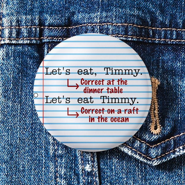 Funny Punctuation Grammar Button (Von Creator hochgeladen)